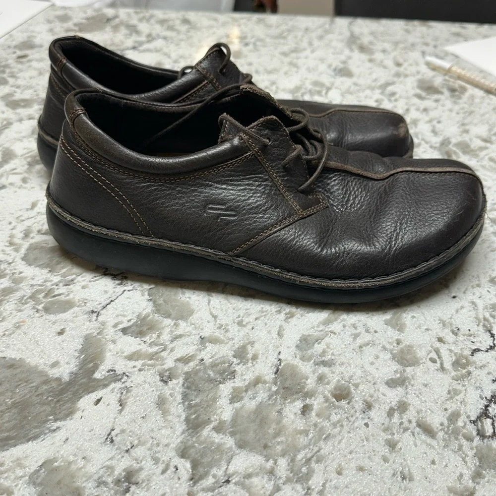 Men's footprints Birkenstock Brown Leather Shoes - Picture 7 of 9